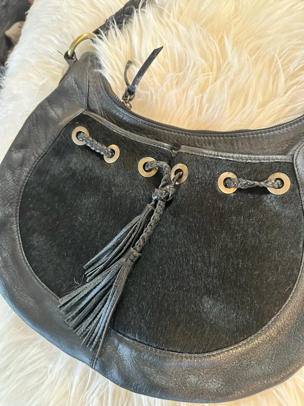 Vintage Diane Gail Leather Hobo Bag‎